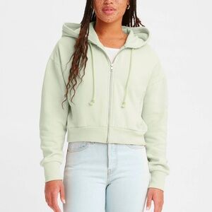 Levis Cropped Mint Hoodie NWT
